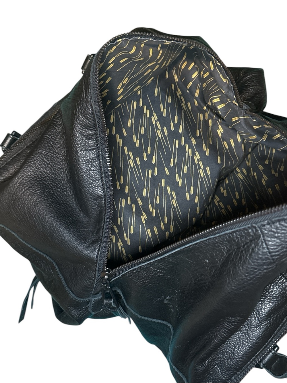 Liebeskind Black Leather Tote with Rust Suede Trim and Gold-Accent Lining - Picture 5 of 9